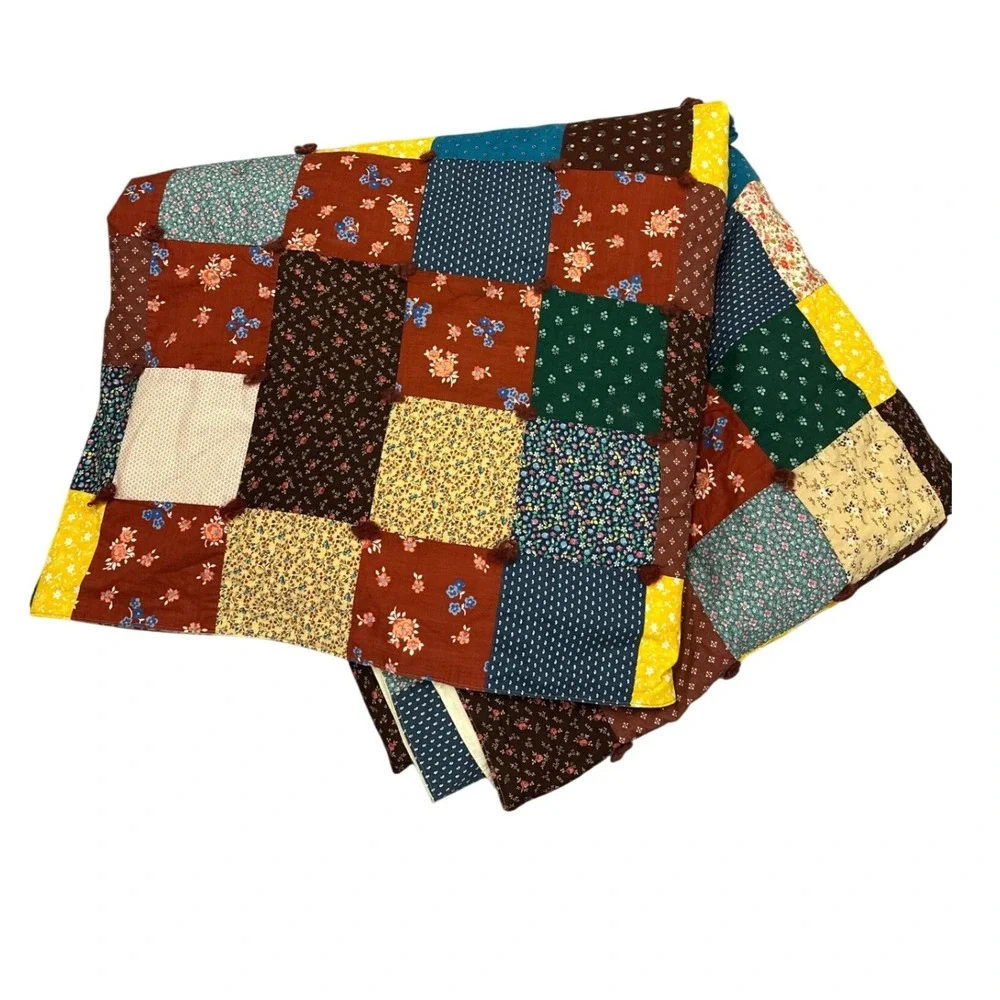 Handmade Lightweight Patchwork Country Farmhouse Quilt Queen/Full 94